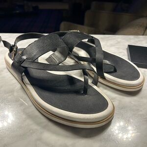 Cole Haan Grandseries Black Leather Sandals Size 9.5